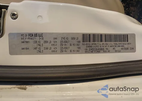 2018 Dodge Grand Caravan Sxt из США, поврежденный, VIN 2C4RDGCG9JR268629